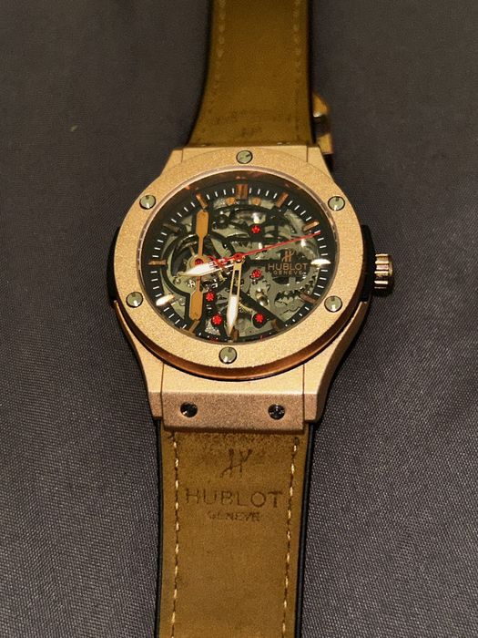 Hublot big bang skeleton розово-златист