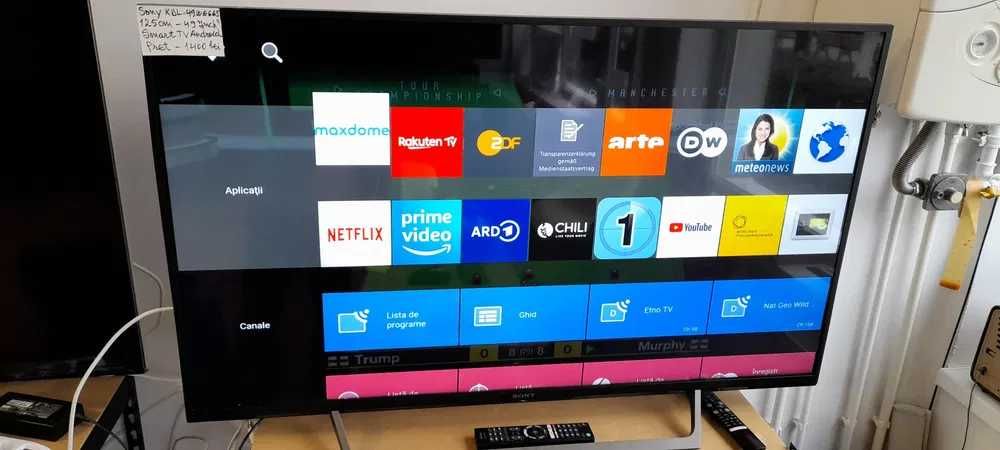 TV LED - Sony BRAVIA 139 cm - Smart - Youtube Netflix + suport - Garantie