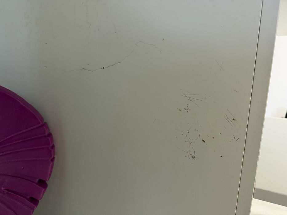 Pat IKEA SMASTAD cu birou extins 235 cm + saltea schimbata recent