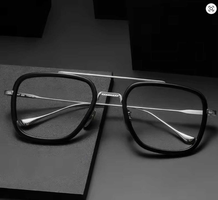 Rama Ochelari de vedere retro de lux din titan pentru bărbați.