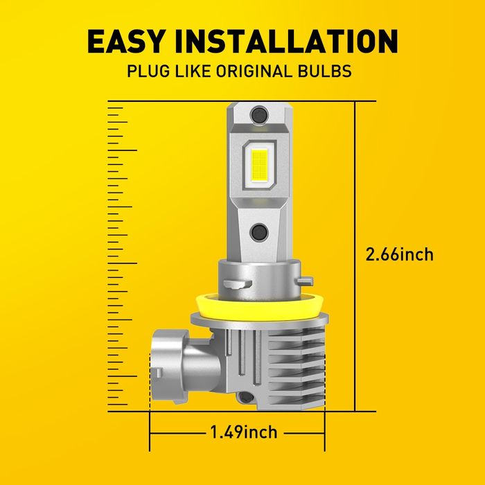 Set Becuri Led H8 H9 H11 HB3 HB4 9005 9005 6500k 100W 20mii Lumeni