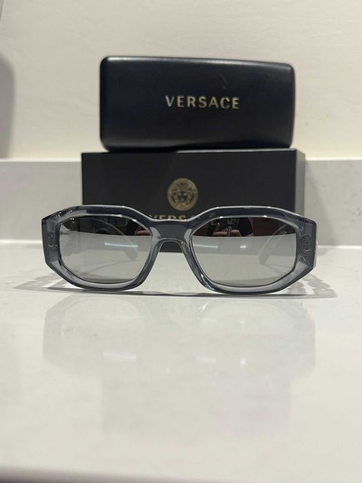 Ochelari de soare VERSACE - unisex, transparent grey (gri transparent)
