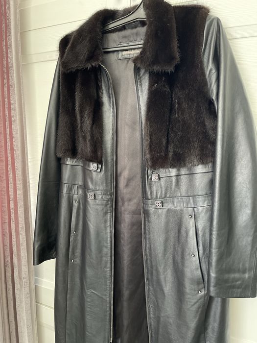 Кожаное пальто экслюзив