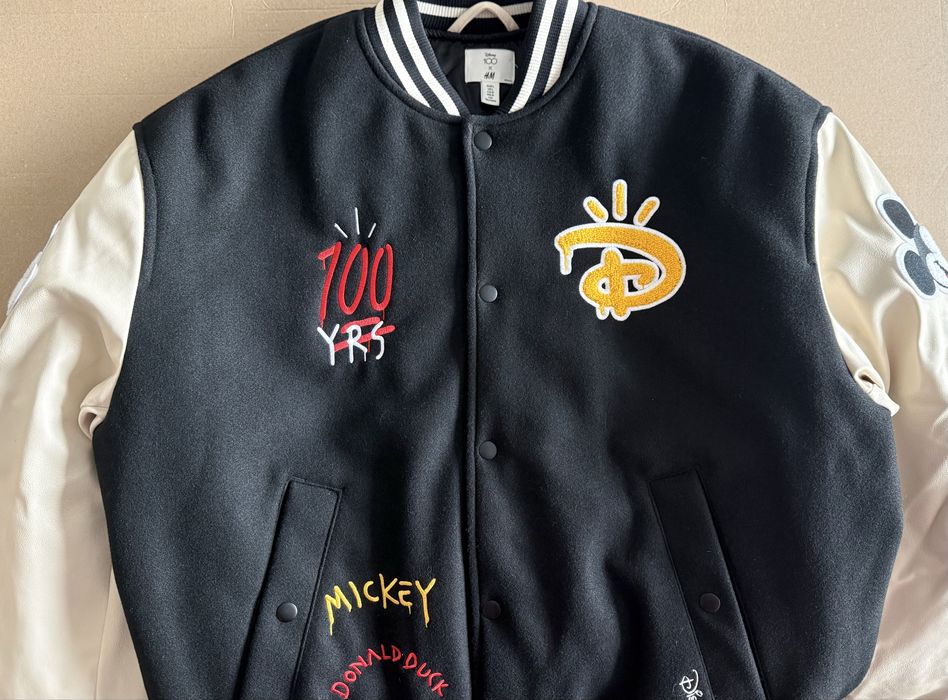 Disney 100 X H&M Varsity Jacket бруталното бомбър/колежанско яке L-XL
