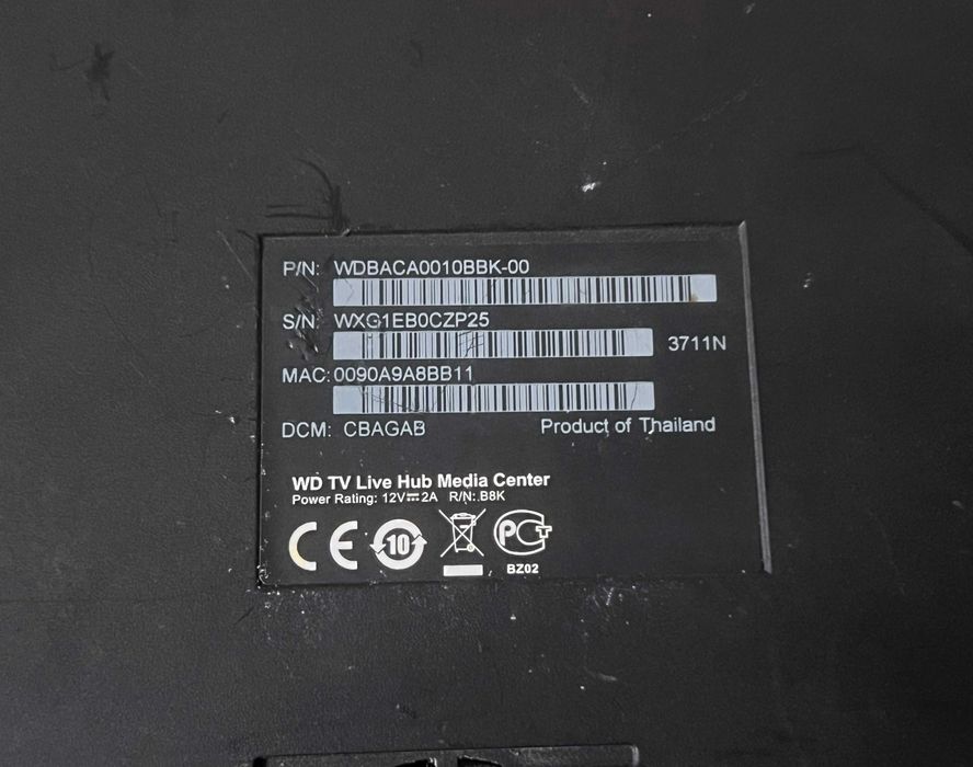 WD TV Live Hub Media Center 1TB player multimedia HDMI LAN USB