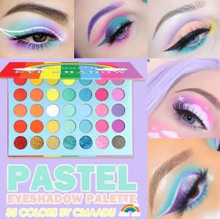 Палитра сенки за очи 35 цвята CmaaDU, матови и блестящи цветове