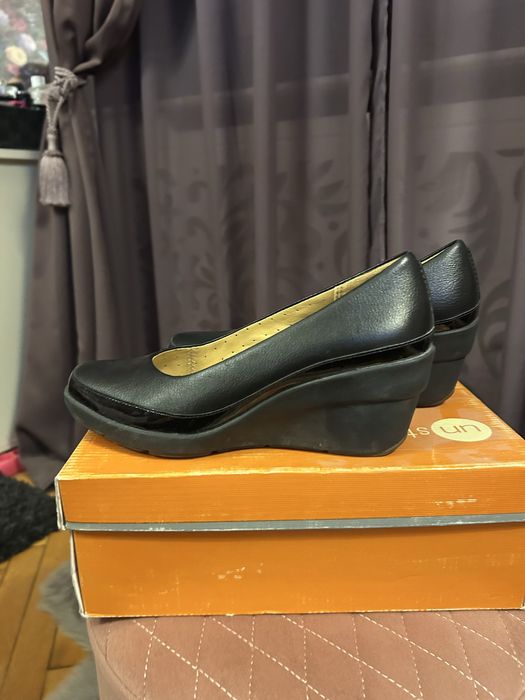 Pantofi Clarks talpa ortopedica piele naturala