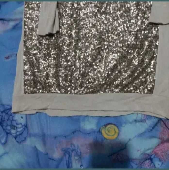 Rochie casual cu paiete aurii