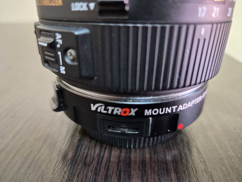 Obiectiv Sigma 17-50 F2.8, montura Canon si Viltrox EF-Mount Lens to MFT micro 4/3 Speedbooster Cine MFT 4/3 - Canon EF
