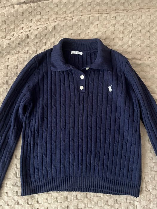 две кофты поло,темно синий и белый