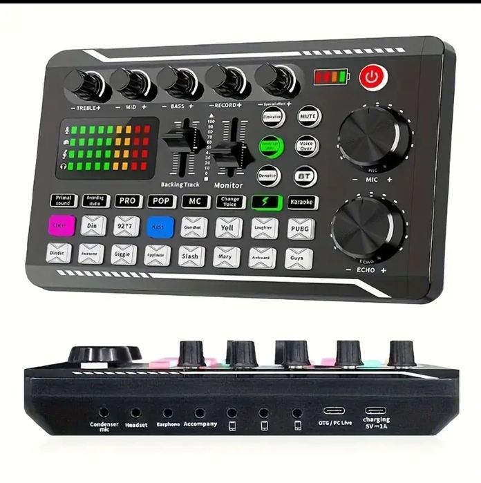 placa sunet externa mixer audio cu efecte de sunet și Bluetooth