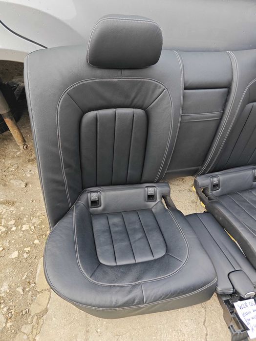 ТОП! Кожен салон с БЯЛ шев и подгрев Mercedes W218 Седалки Н410