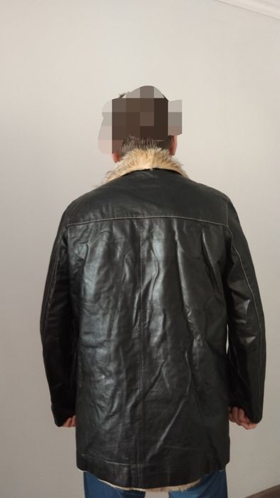 Кожанная дубленка мужская б/у