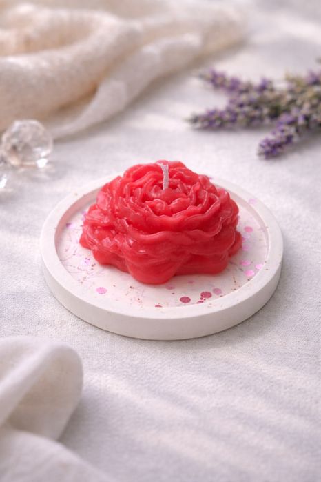 Свеча пион и подставка