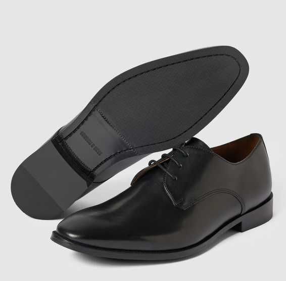 Pantofi derby lucrati manual Gordon Bross 40 piele naturala moale