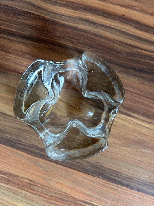 Пепелник стъклен масивен