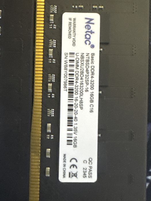Продам DDR4 32GB 3200MHz