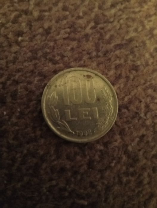 monedă de 100 de lei din anul 1992