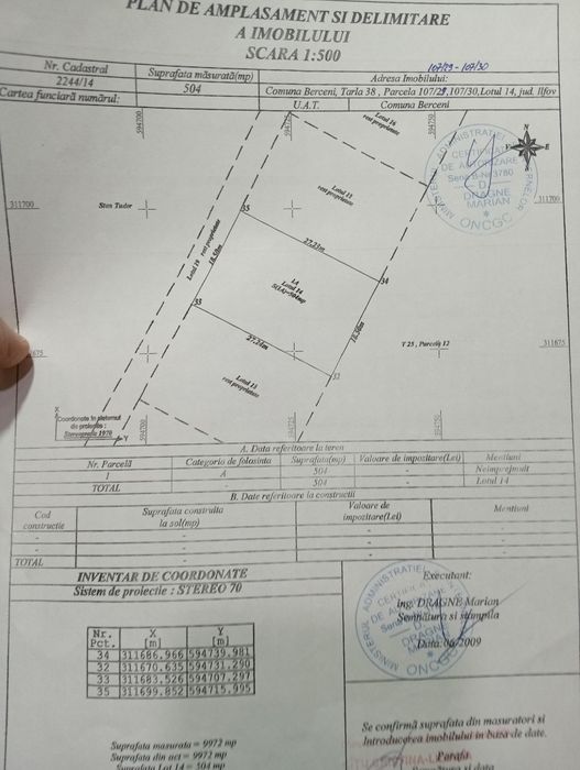 teren intravilan de vânzare în Berceni, str. Lebedei