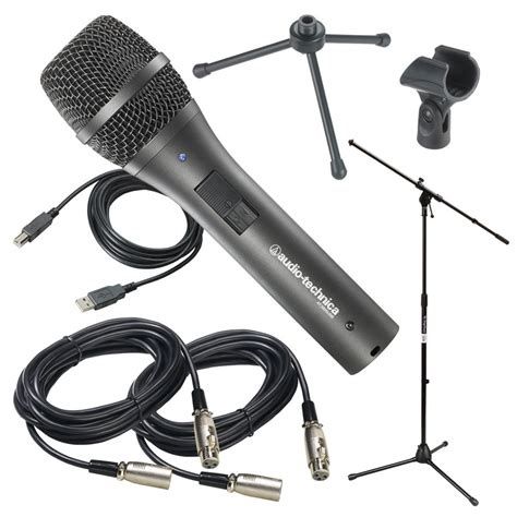 Микрофон Audio-Technica AT2005USB подкасты, стримы, вокал + стойка