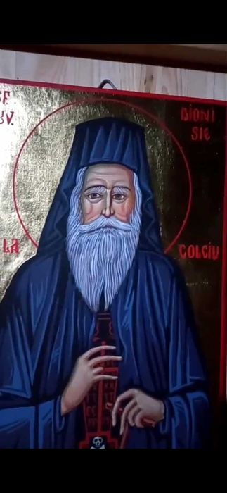 Sfântul Dionisie Vatopedinul de la Colciu icoana pictata A4 și A5