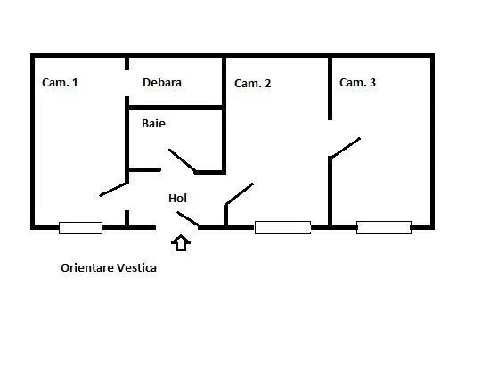 Apartament 2 camere 55 mp zona Calea Motilor - Centru