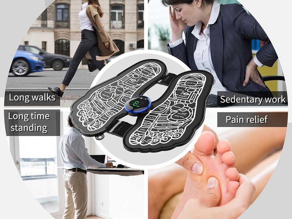 Aparat de masaj electric EMS picioare 8 moduri 19 niveluri intensitate