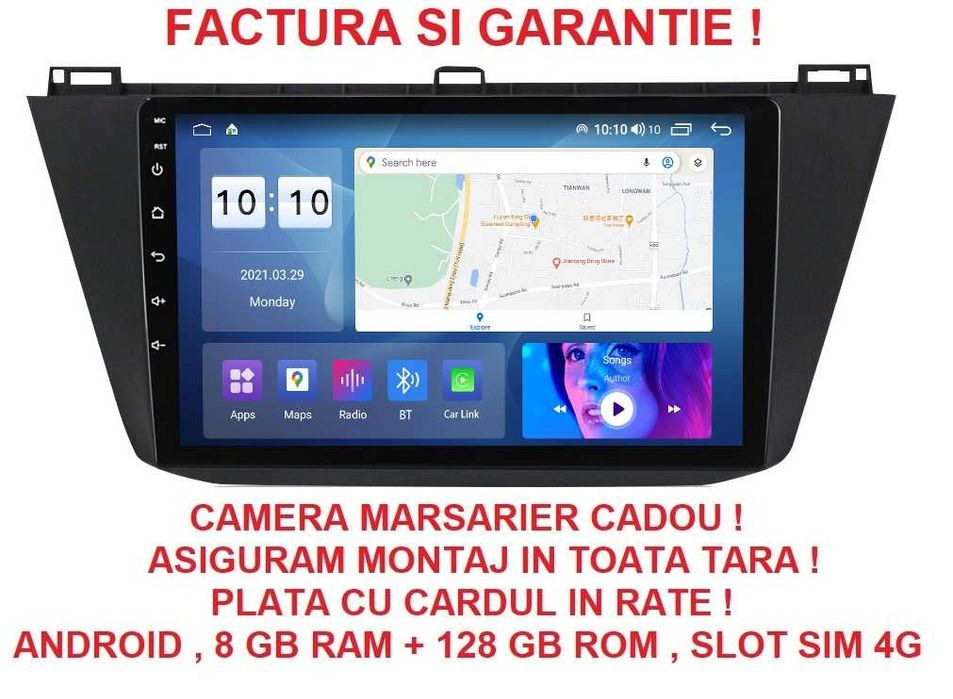 Navigatie Volkswagen Tiguan din 2016 - 2019, Garantie 2GB 4GB 8GB RAM