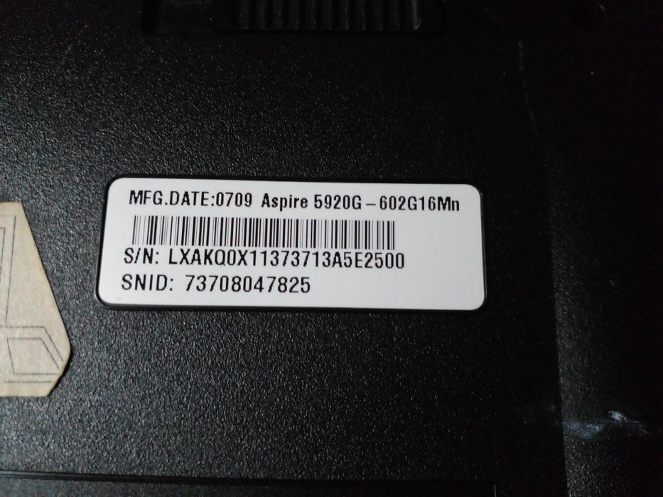 Ноутбук Acer Aspire 5920