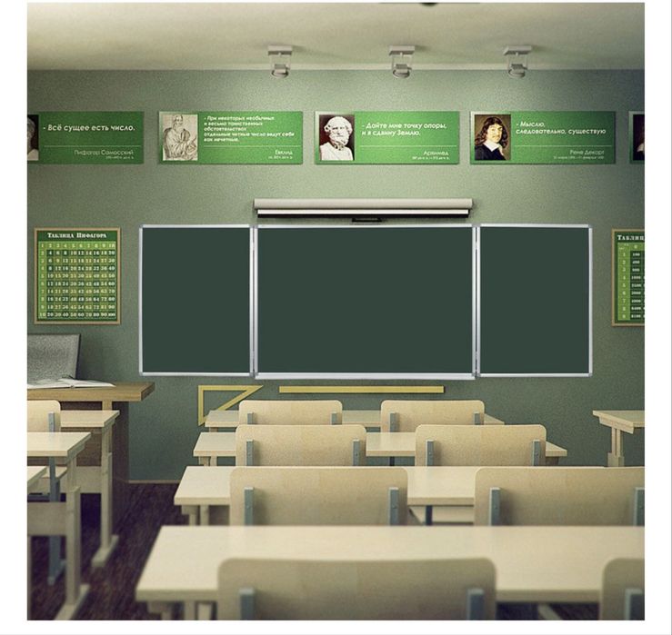 Маркерная и меловая доска