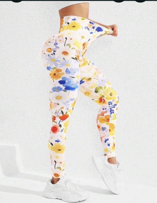 Colanti fitness camp cu flori
