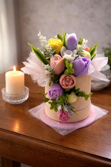 Ароматни букети - аранжировка от соев восък