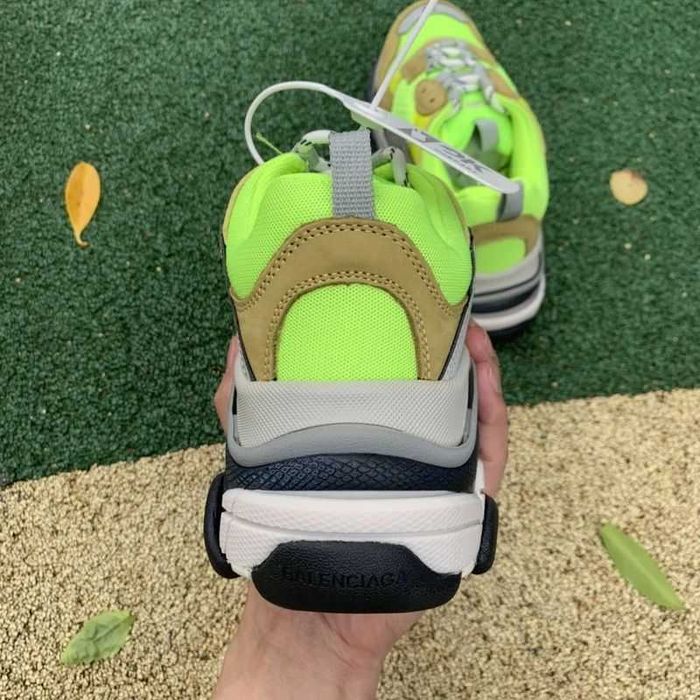 Balenciaga Triple S - Tan/Dark Green/Lime