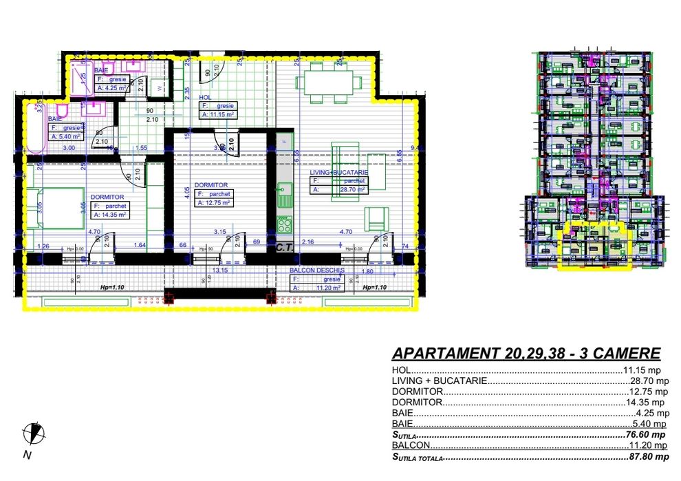 Apartament trei camere