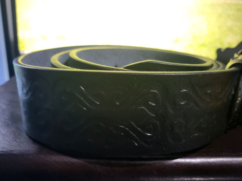 Казахский кожанный ремень