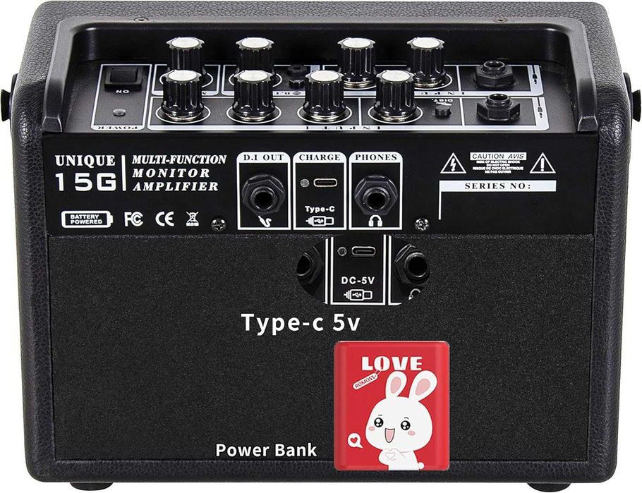 Преносим Bluetooth китарен усилвател за 2 устройства