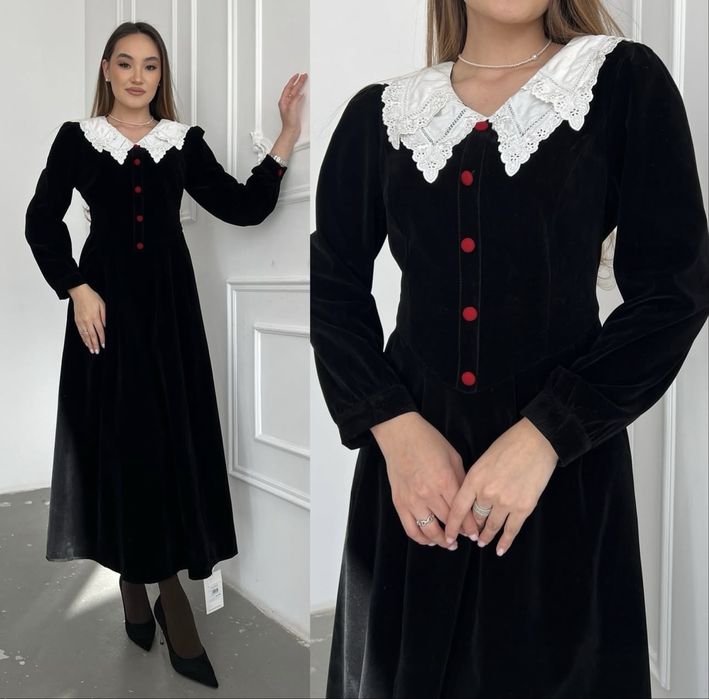 Красивое бархатное платье