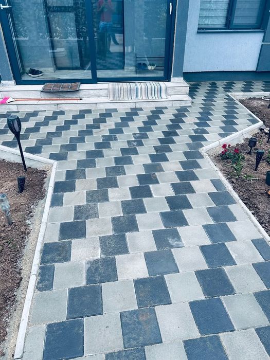 Fabrica pavaje pavele model Tip Duos montaj pavele dale rigole borduri