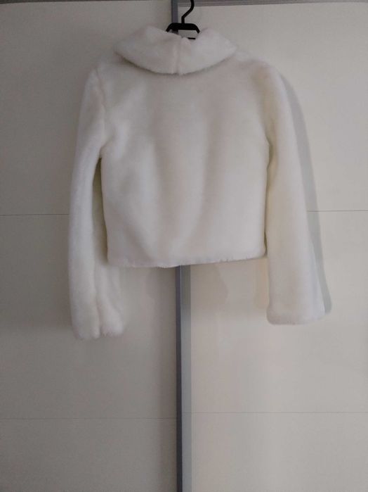 Blanita artificiala alba de Mireasă, imitatie blana iepure