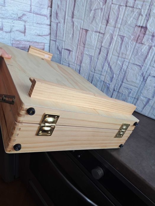 дървен кутия за бои за рисуване,статив