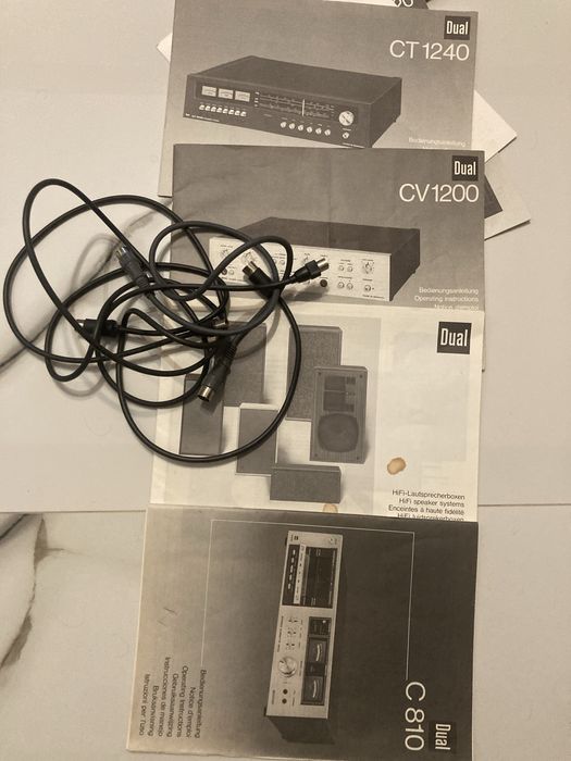 Linie audio Dual, amplificator CV 1200, casetofon C 180, tuner, boxe