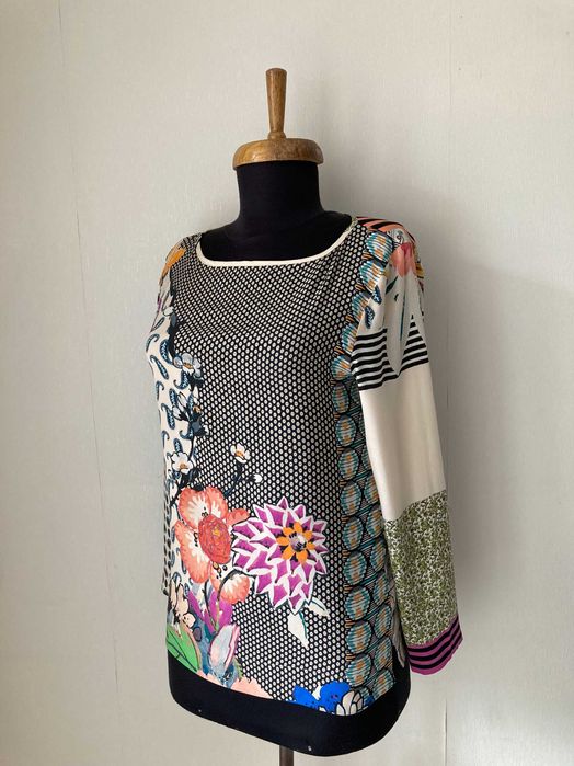 ETRO Milano женска копринена блуза фланела коприна размер IT40 / S