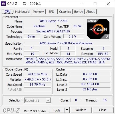 Procesor AMD Ryzen 7 7700