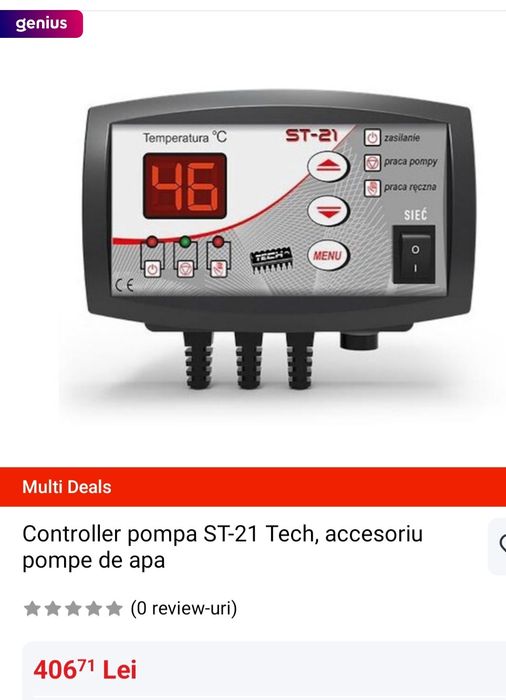 Controler pompa centrală combustibil solid, pornire/oprire ST-21