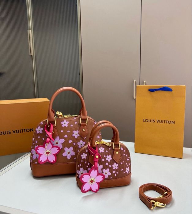 Geanta Louis Vuitton Alma x Murakami piele