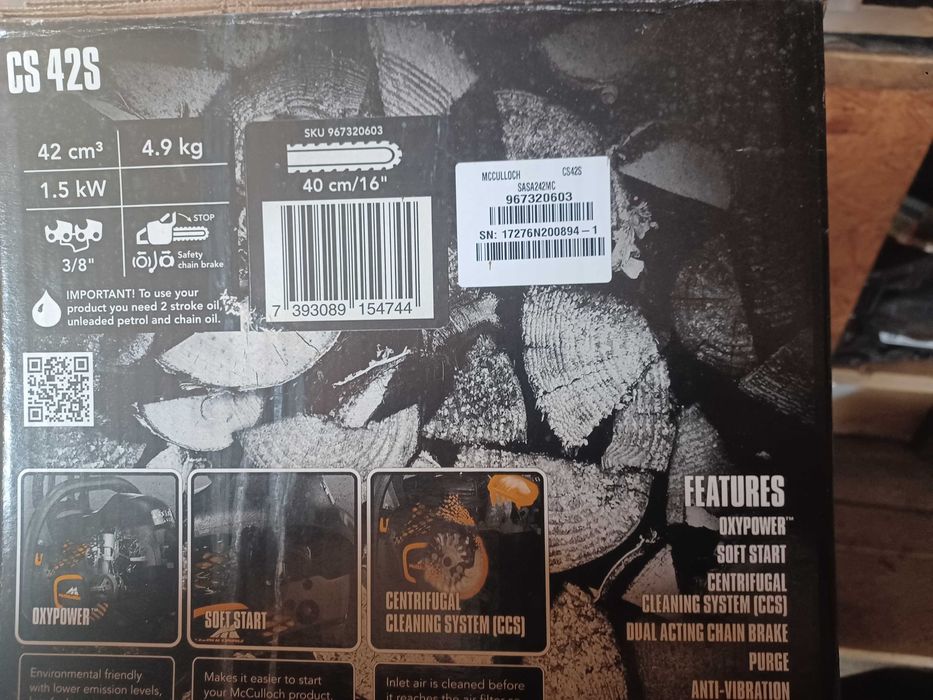 DRUJBA HUSQVARNA - McCULLOCH CS42S9L-benzina,sigilata,neutilizata