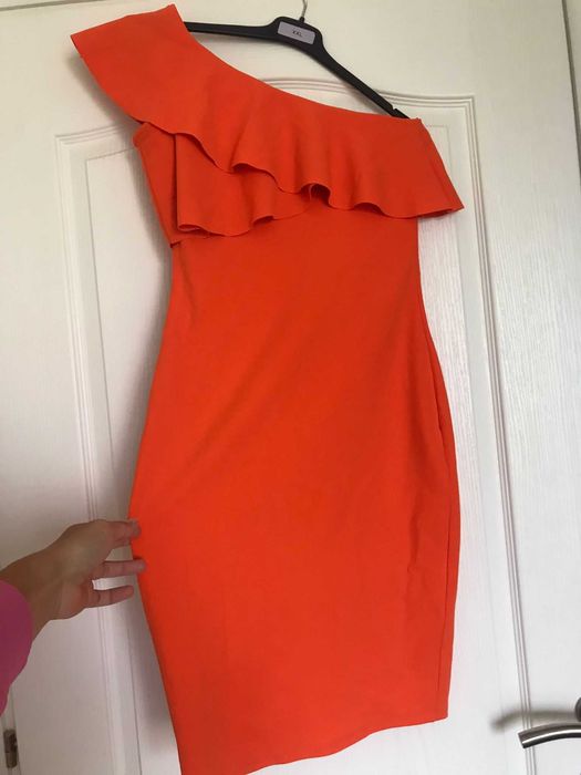 Rochie asimetrica cu volane Mojito XS