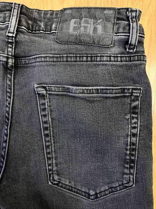 Jeans Bershka negri biker skinny - marime EUR 38
