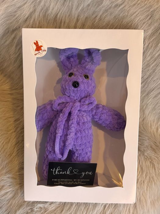 Purple Handcrafted Velvet Teddy