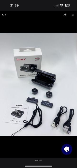 Jmary MW-19 — компактный беспроводной петличный микрофон.